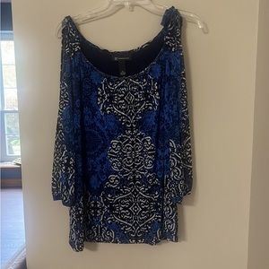 I.N.C. Paisley cold shoulder top